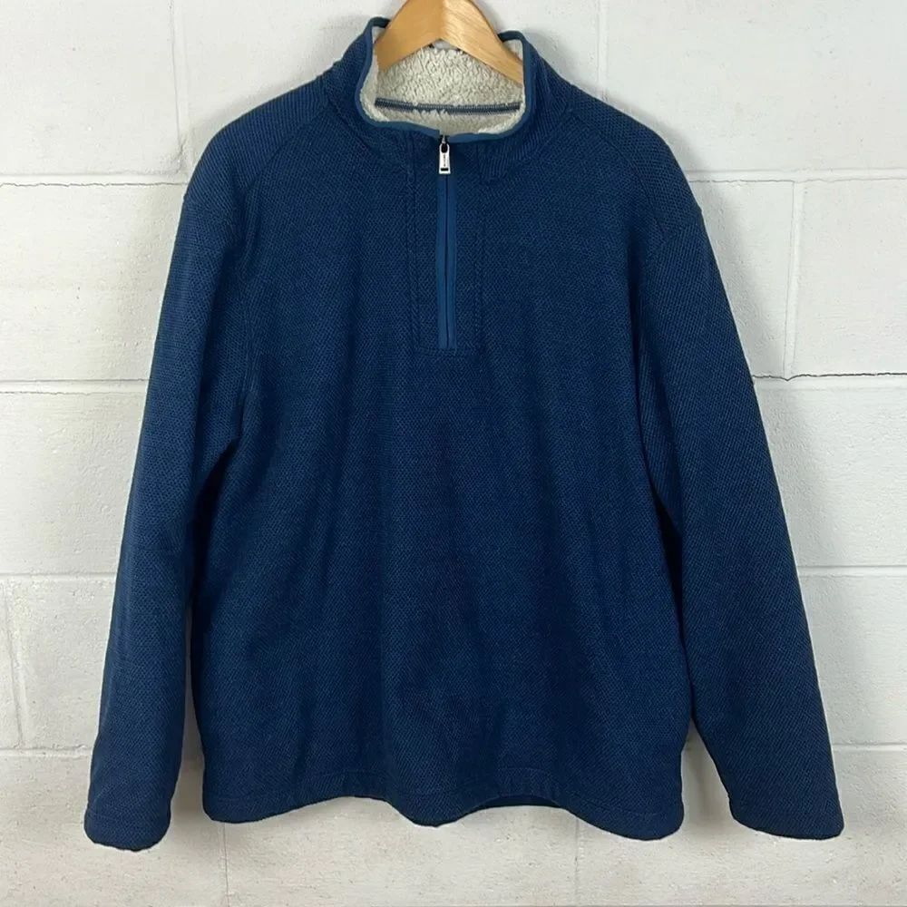 Orvis men’s 1/4 zip fleece lined sherpa pullover